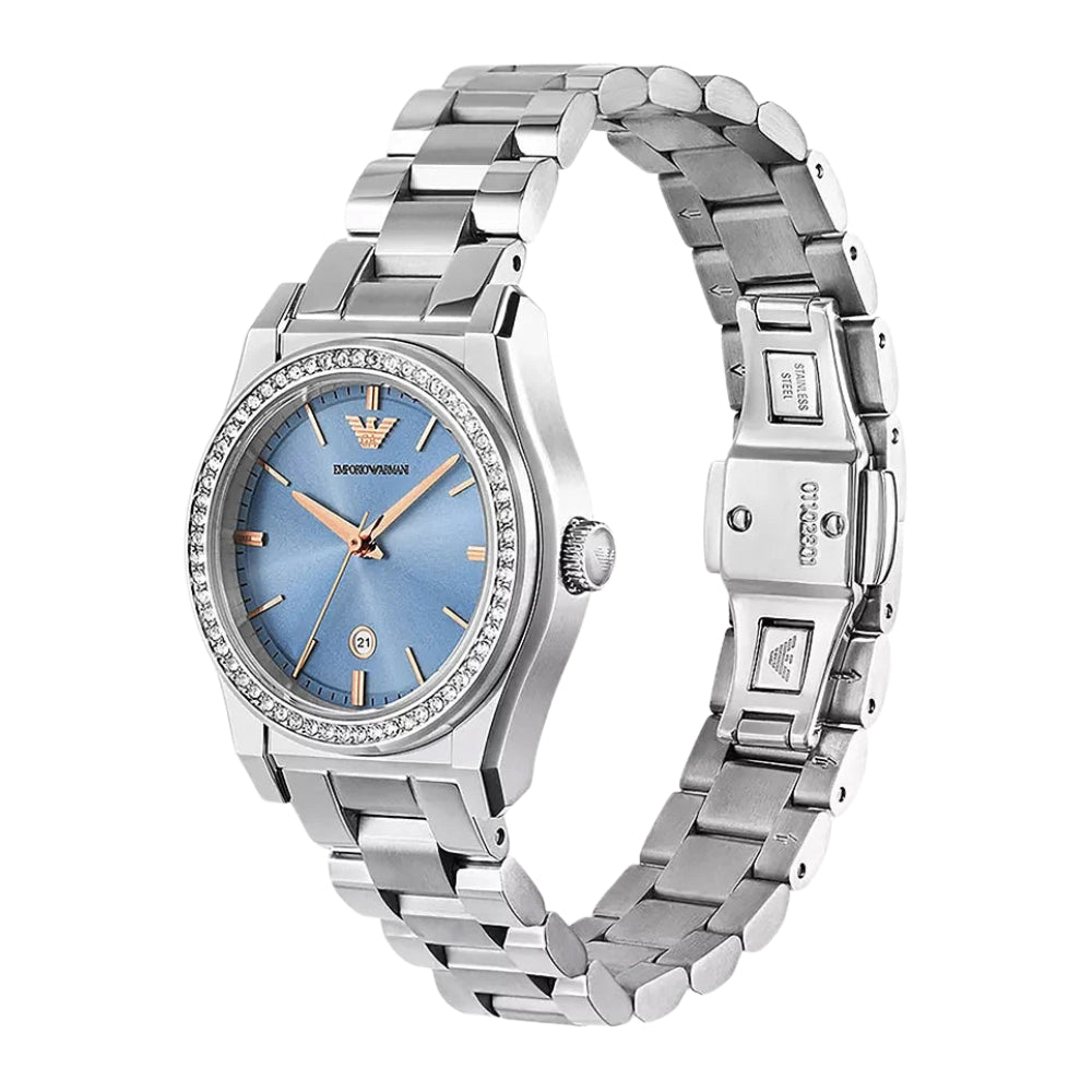Emporio Armani Federica Blue Dial Ladies Watch AR11593