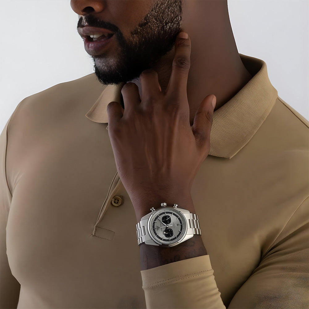 Emporio Armani Racer Chronograph Silver Dial Men's watch | AR11636