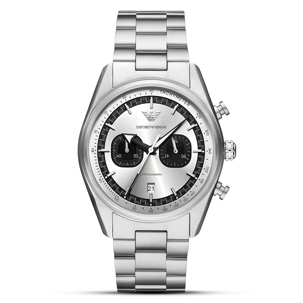 Emporio Armani Racer Chronograph Silver Dial Men's watch | AR11636