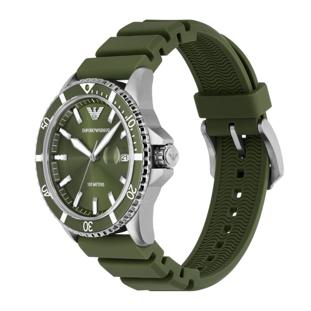 Emporio Armani World Explorer Green Dial Men's Watch | AR11638