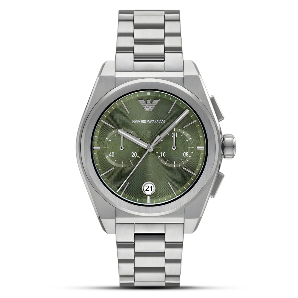 Emporio Armani Federico Olive Green Dial Men's Watch AR11640