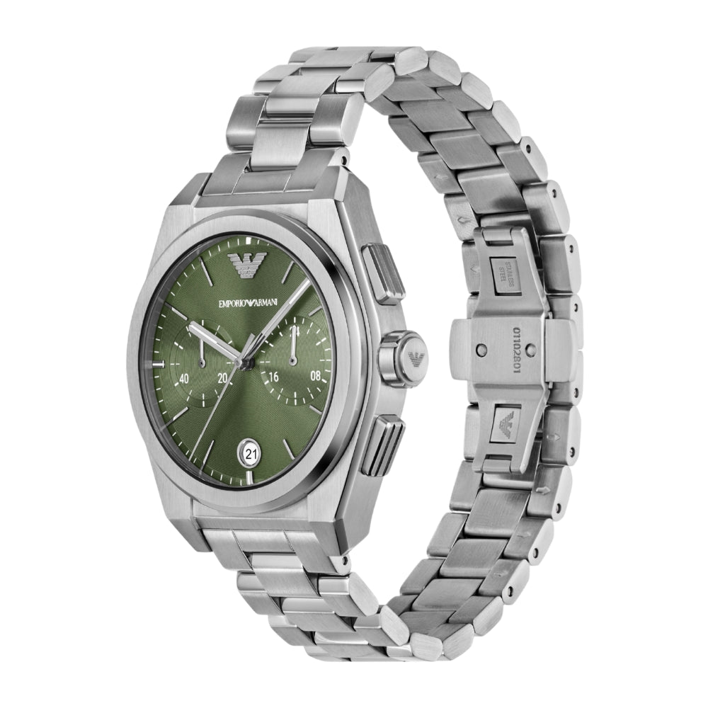 Emporio Armani Federico Olive Green Dial Men's Watch AR11640