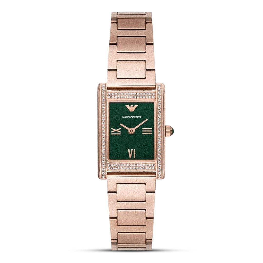 Emporio Armani Genni Green Dial Ladies Watch | AR11641