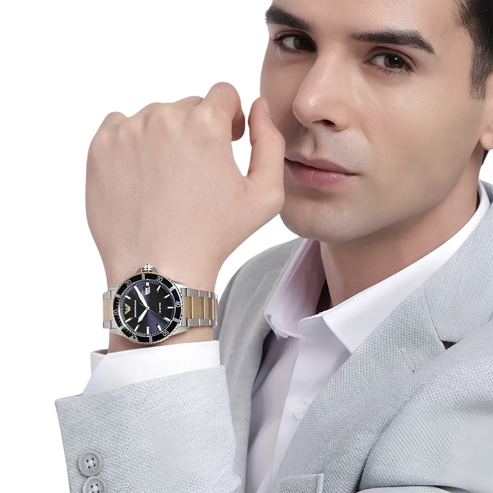Emporio Armani World Explorer Blue Dial Men's Watch | AR11682