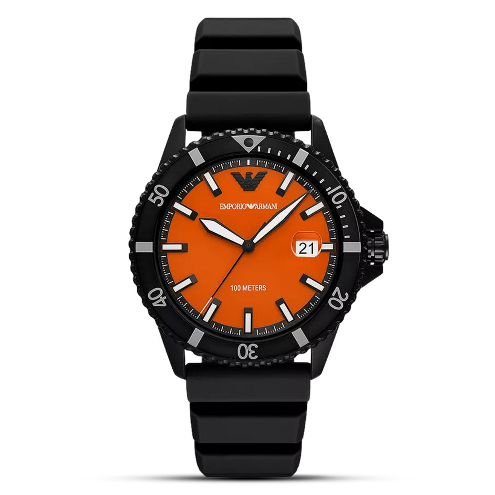 Emporio Armani World Explorer Orange Dial Men's Watch | AR11684