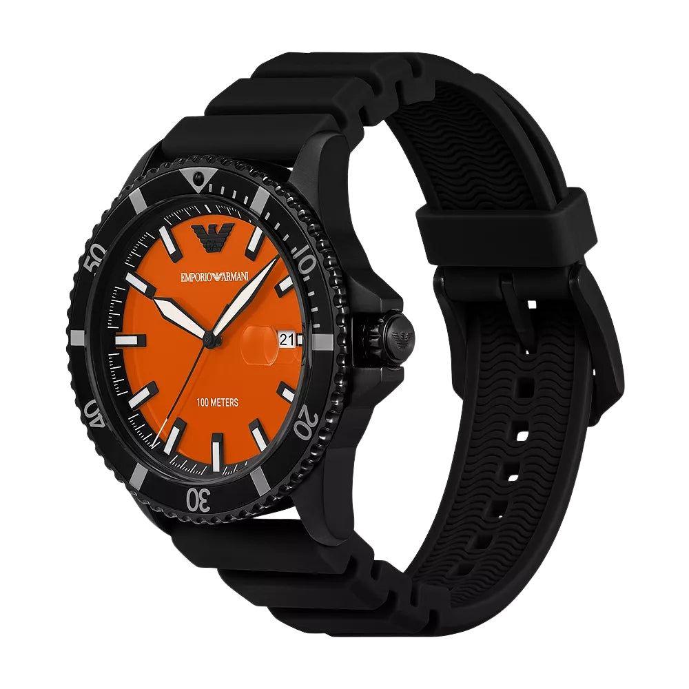 Emporio Armani World Explorer Orange Dial Men's Watch | AR11684