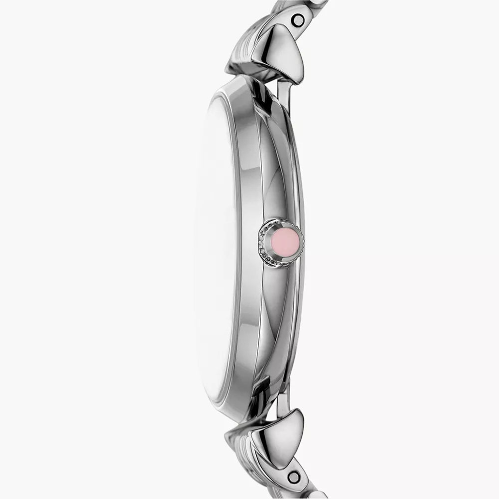 Emporio Armani Gianni T-Bar Pink Dial Ladies Watch AR11686