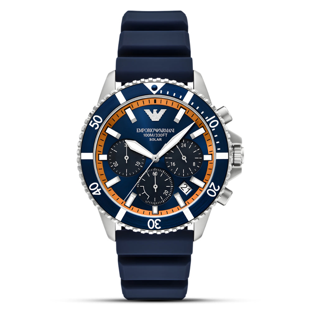 Emporio Armani World Explorer Solar Blue Dial Men's Watch AR11696