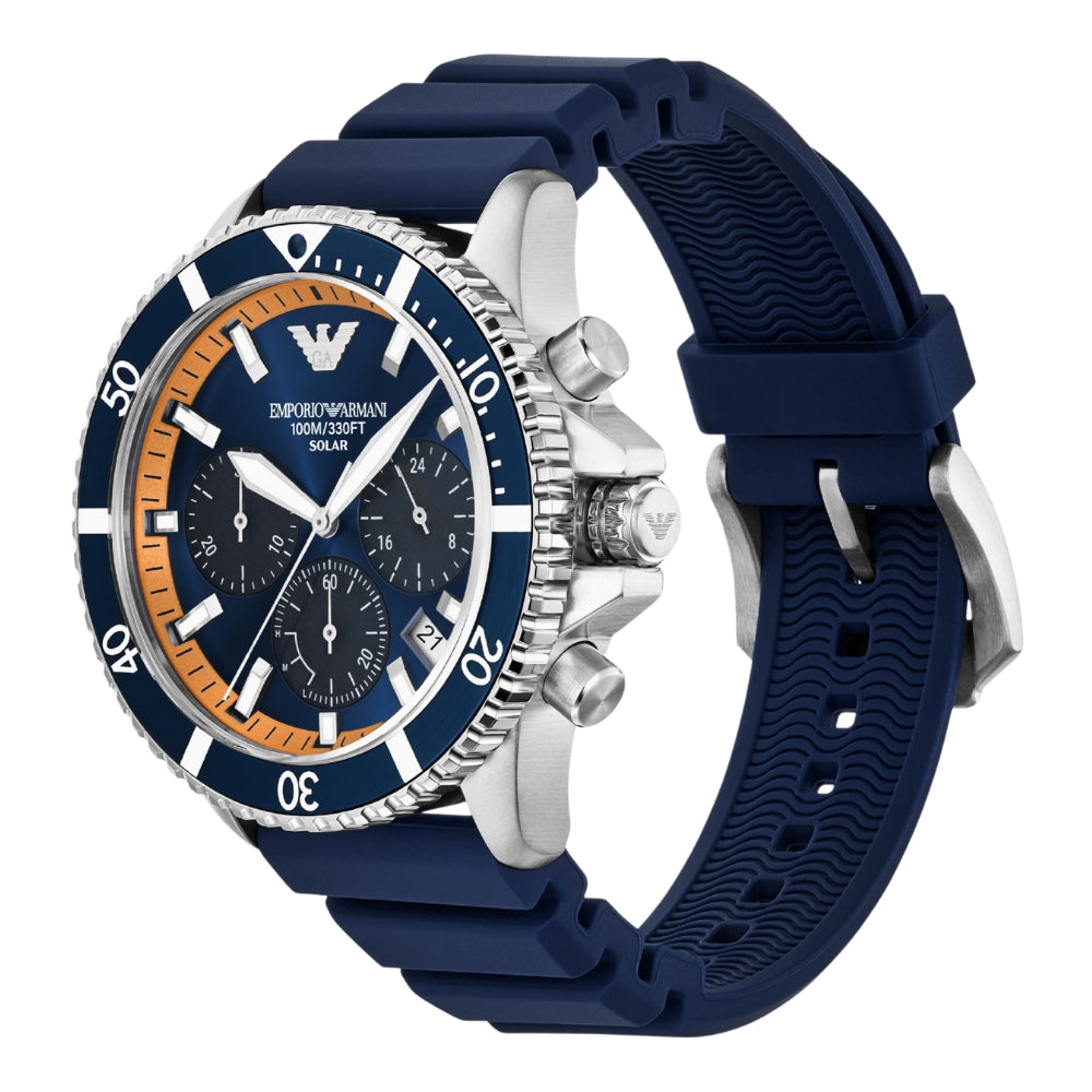 Emporio Armani World Explorer Solar Blue Dial Men's Watch AR11696