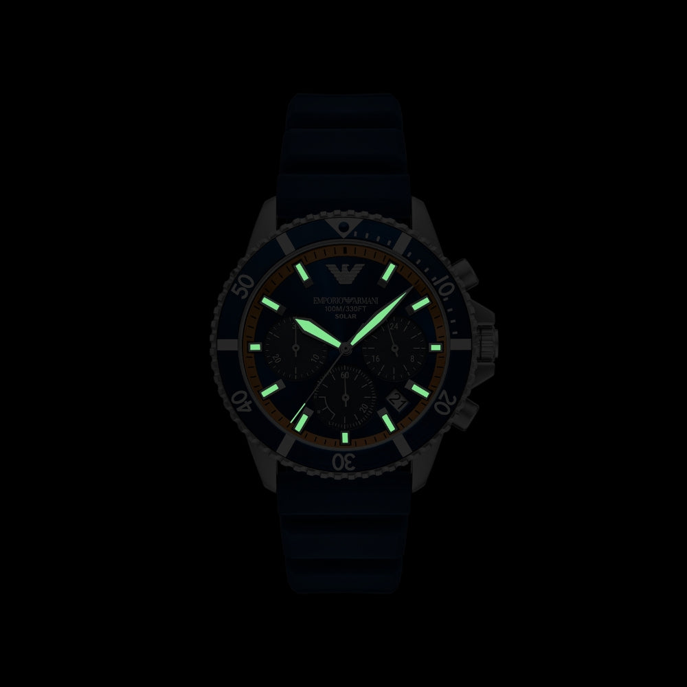 Emporio Armani World Explorer Solar Blue Dial Men's Watch AR11696