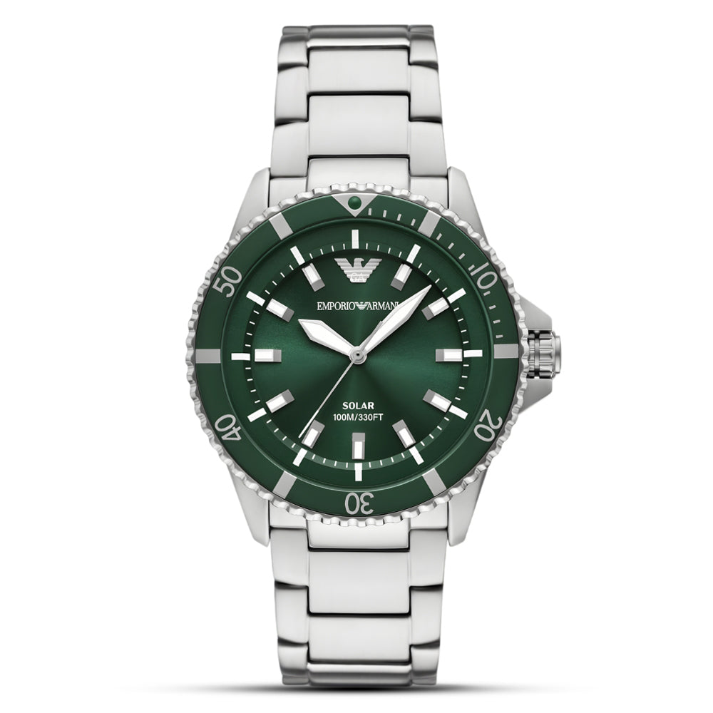Emporio Armani World Explorer Solar Green Dial Men's Watch AR11698