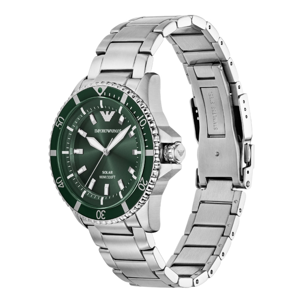 Emporio Armani World Explorer Solar Green Dial Men's Watch AR11698