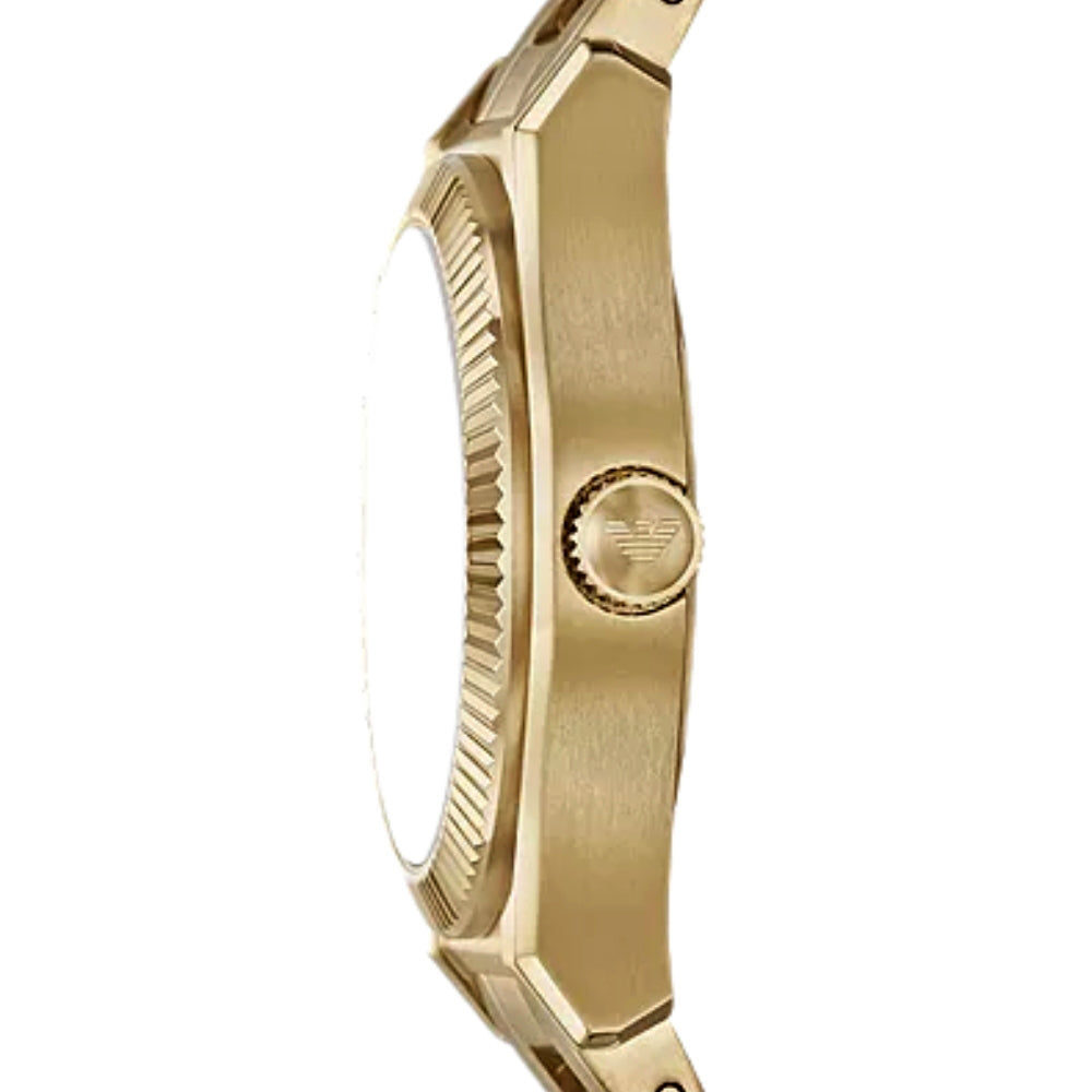 Emporio Armani Gold Tone Brown Dial Ladies Watch | AR11700