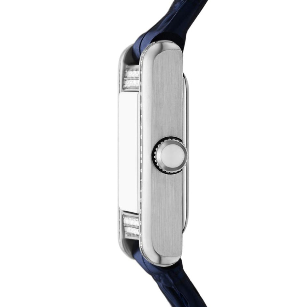 Emporio Armani Blue Leather White Dial Ladies Watch AR11718