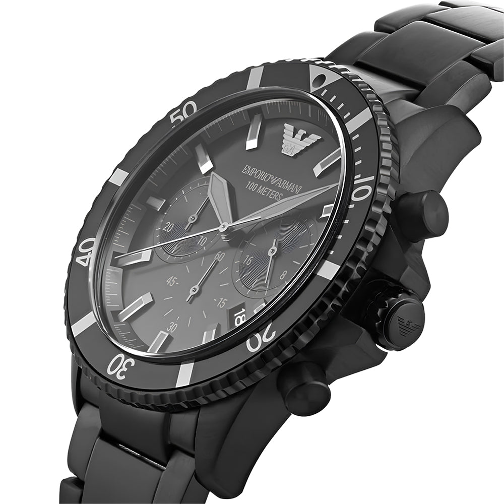 Emporio Armani World Explorer Solar Black Dial Men's Watch | AR11784