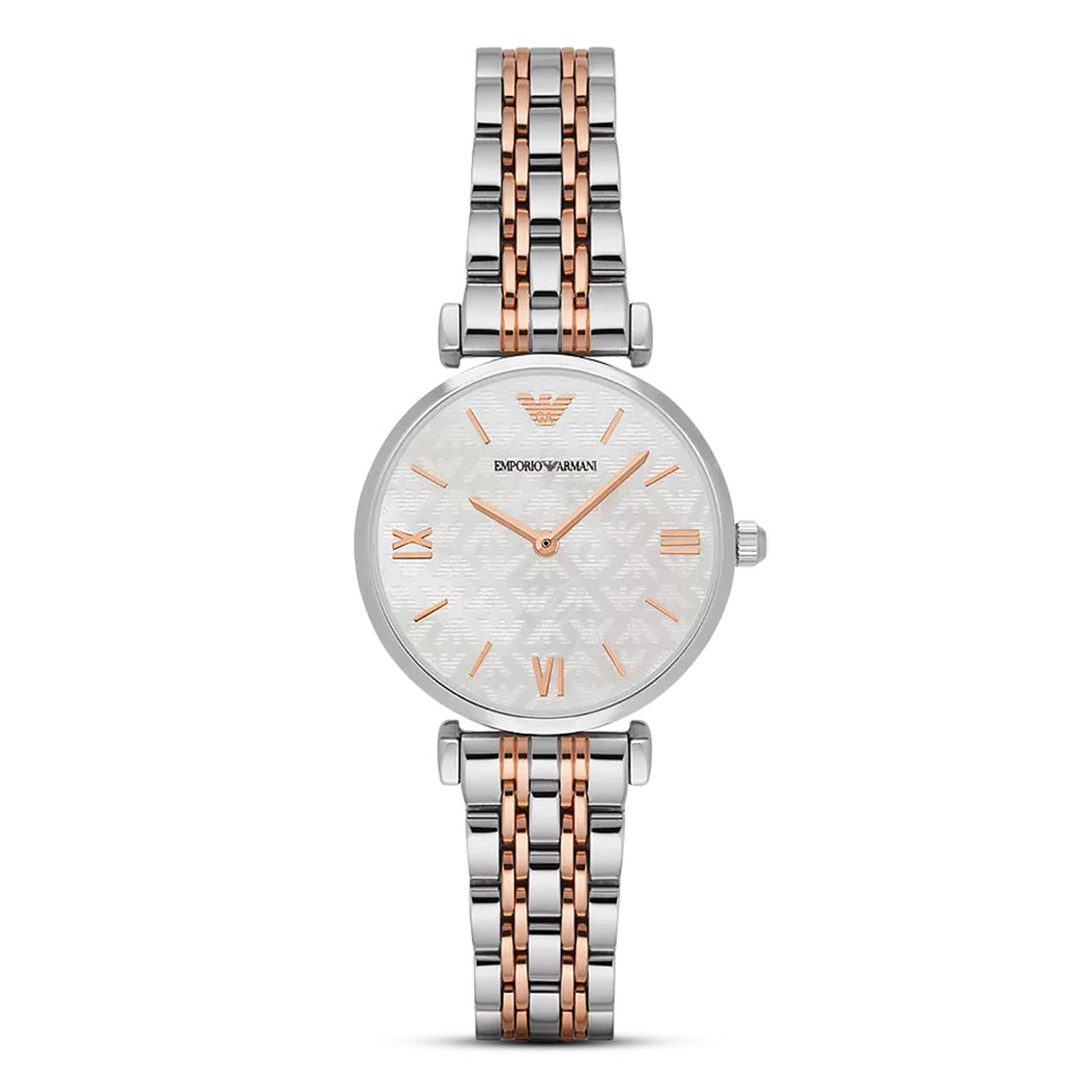 Emporio Armani Gianni T-bar Silver Dial Ladies Watch | AR1987