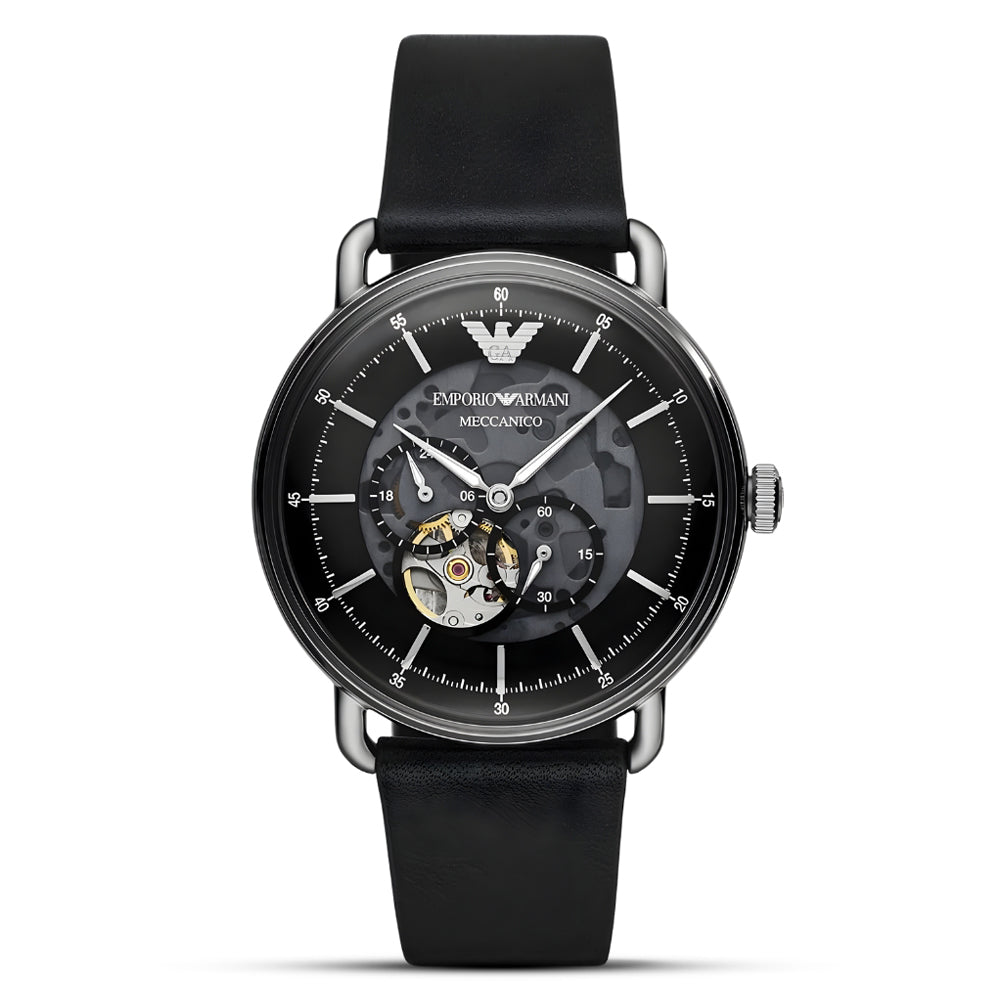 Emporio Armani Meccanico Automatic Black Dial Men's Watch AR60026