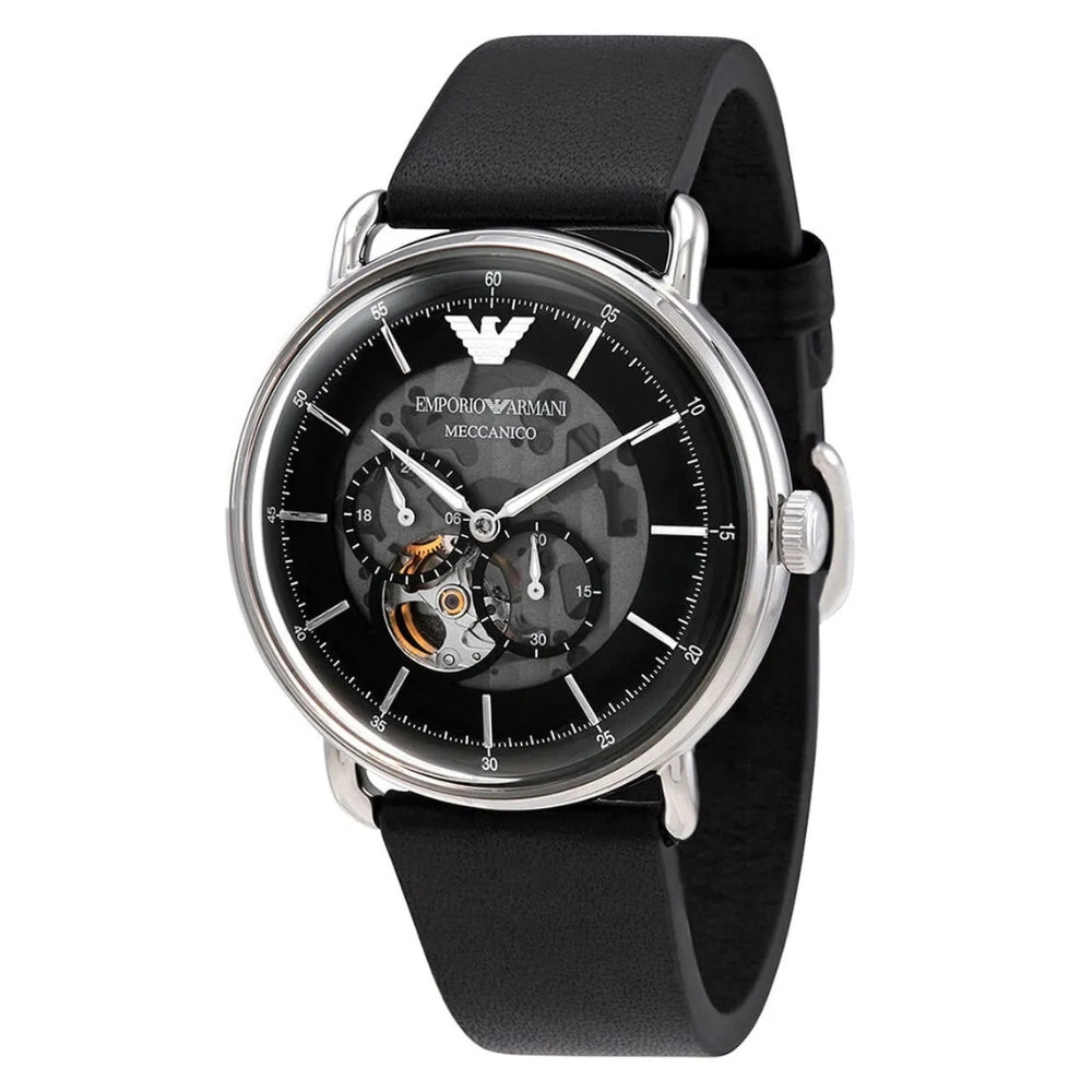 Emporio Armani Meccanico Automatic Black Dial Men's Watch AR60026