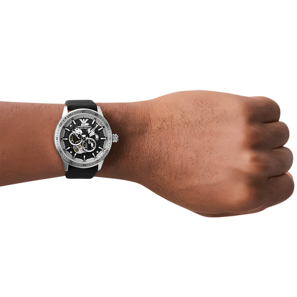 Emporio Armani Mario Automatic Black Dial Men's Watch | AR60051