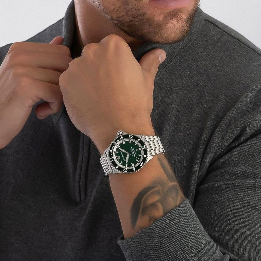 Emporio Armani Sea Explorer Automatic Green Dial Men's Watch| AR60080