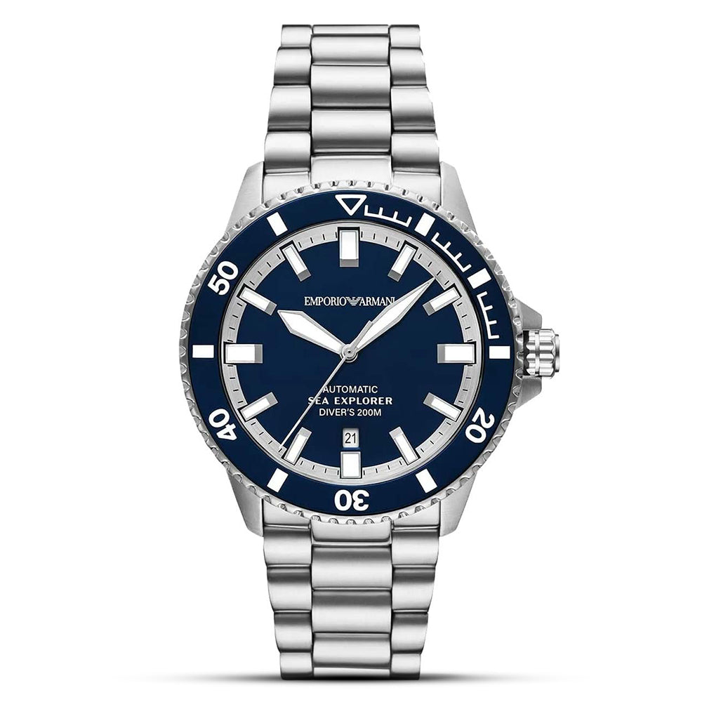 Emporio Armani Sea Explorer Automatic Blue Dial Watch | AR60087