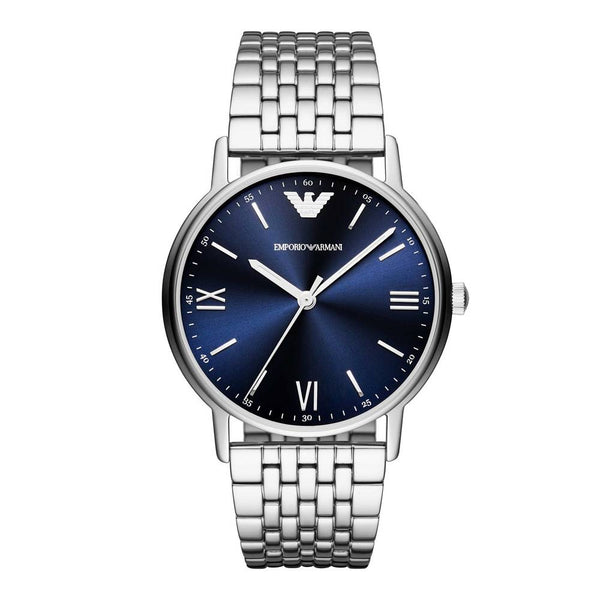 Emporio Armani Navy Blue Dial Stainless Steel Watch AR80010