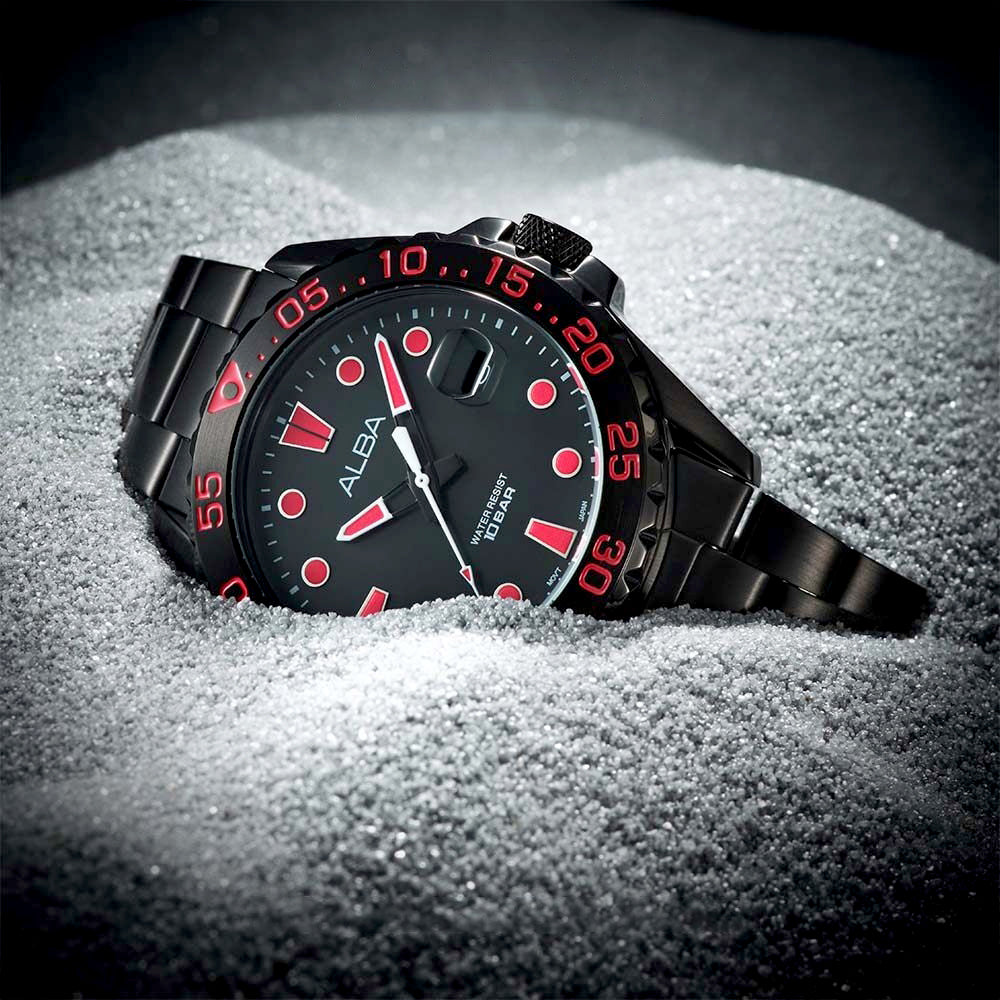 Alba AS9N29X SportActive Black Men's Quartz Watch| Time Access Store