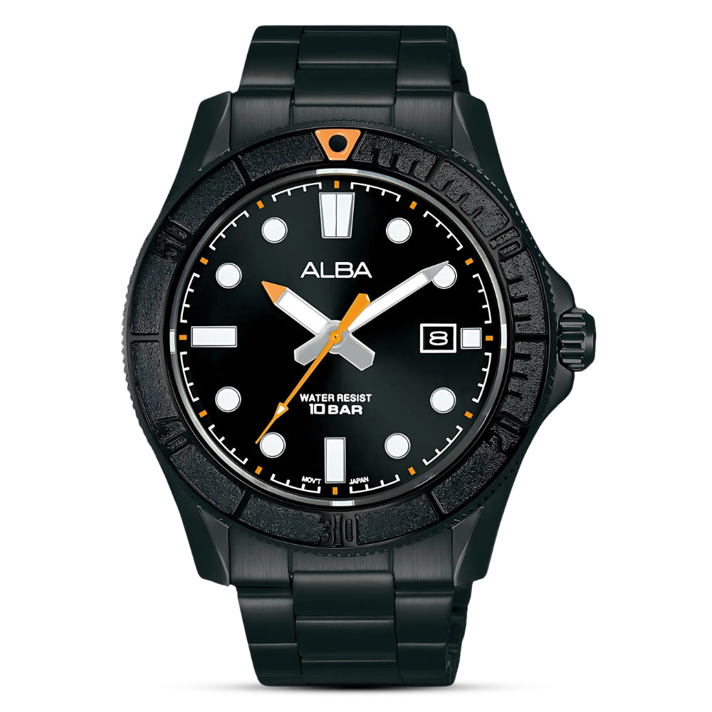 ALBA ACTIVE BLACK DIAL MEN'S WATCH | AS9P95X1