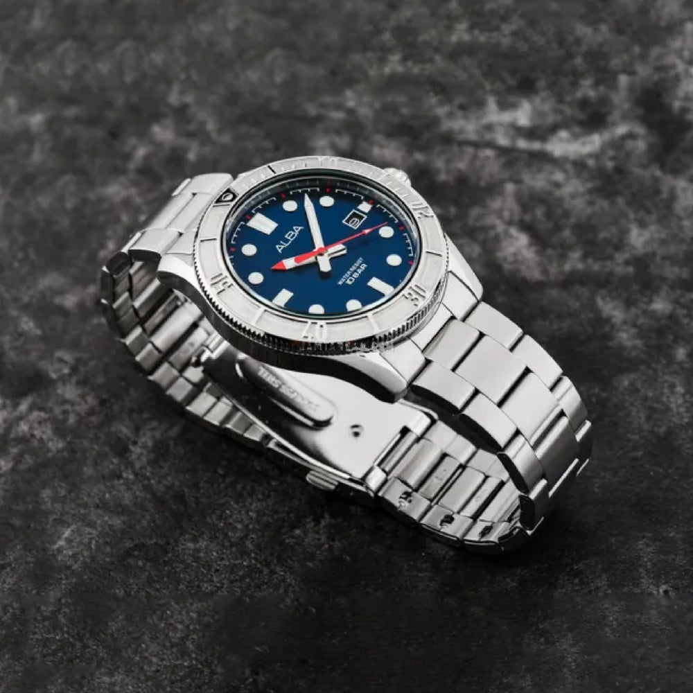 ALBA QURATZ BLUE DIAL MEN'S WATCH | AS9Q01X1