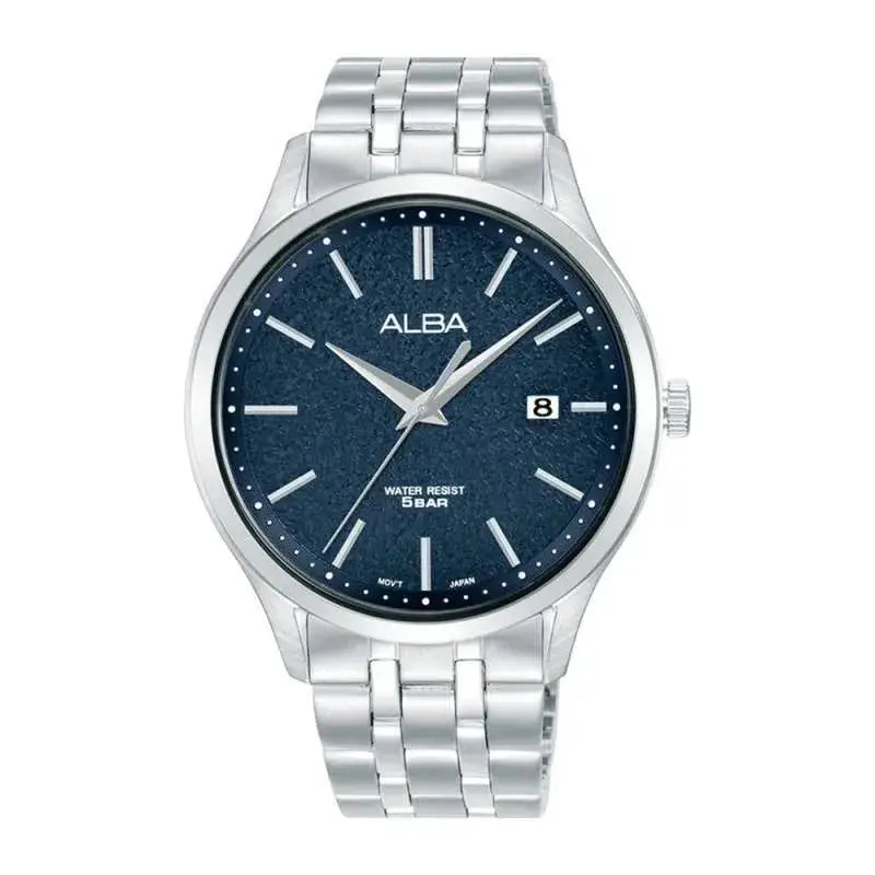 Alba Quartz Blue Patterned Dial Men s Watch AS9R33