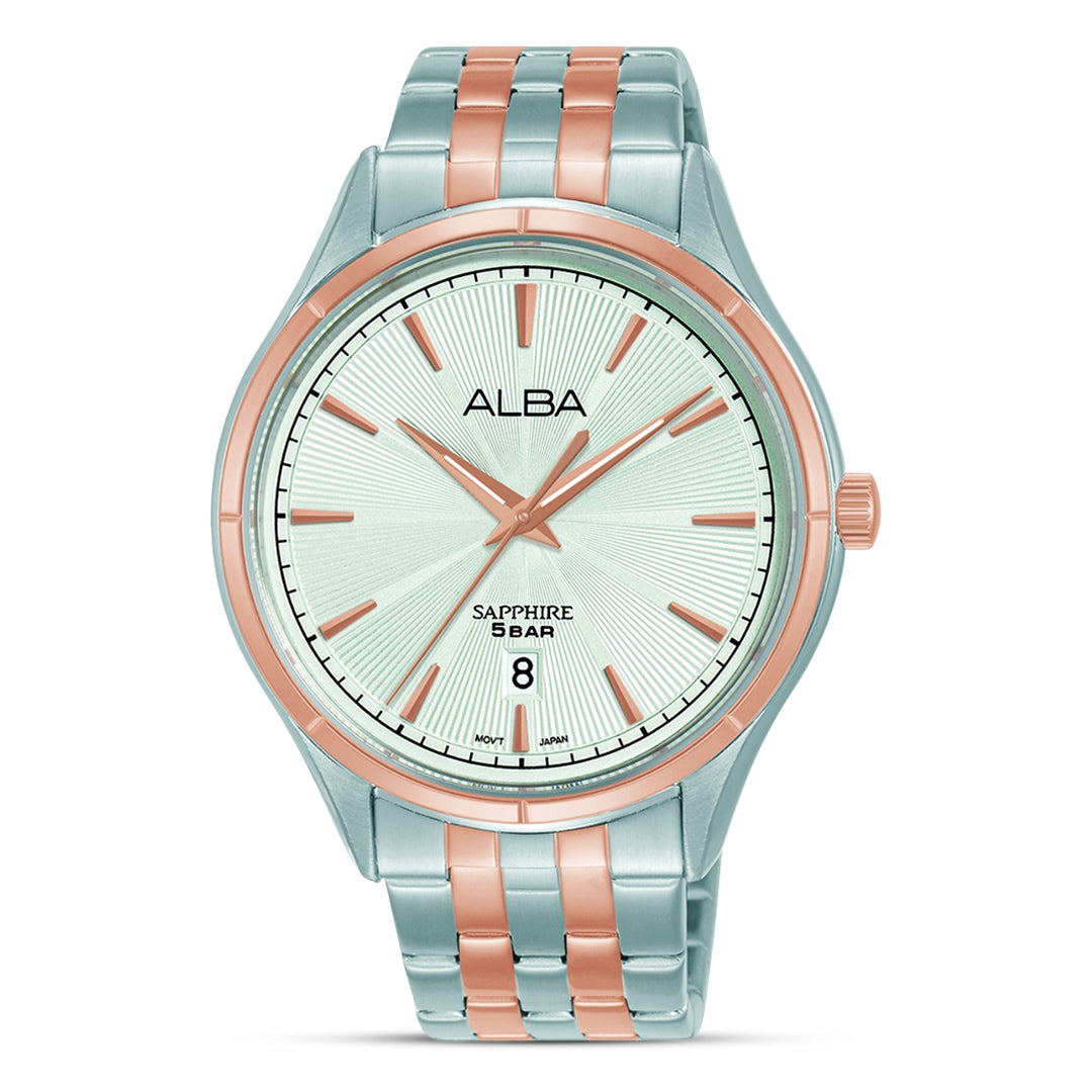 Alba Prestige Two Tone Silver Dial Men's Watch | AS9T62X