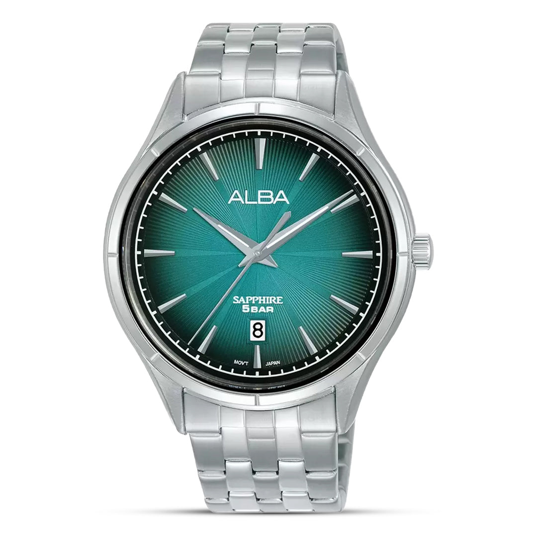 Alba Prestige Turquoise Gradation Dial Couple Watch | AS9T71X & AH7CY9X
