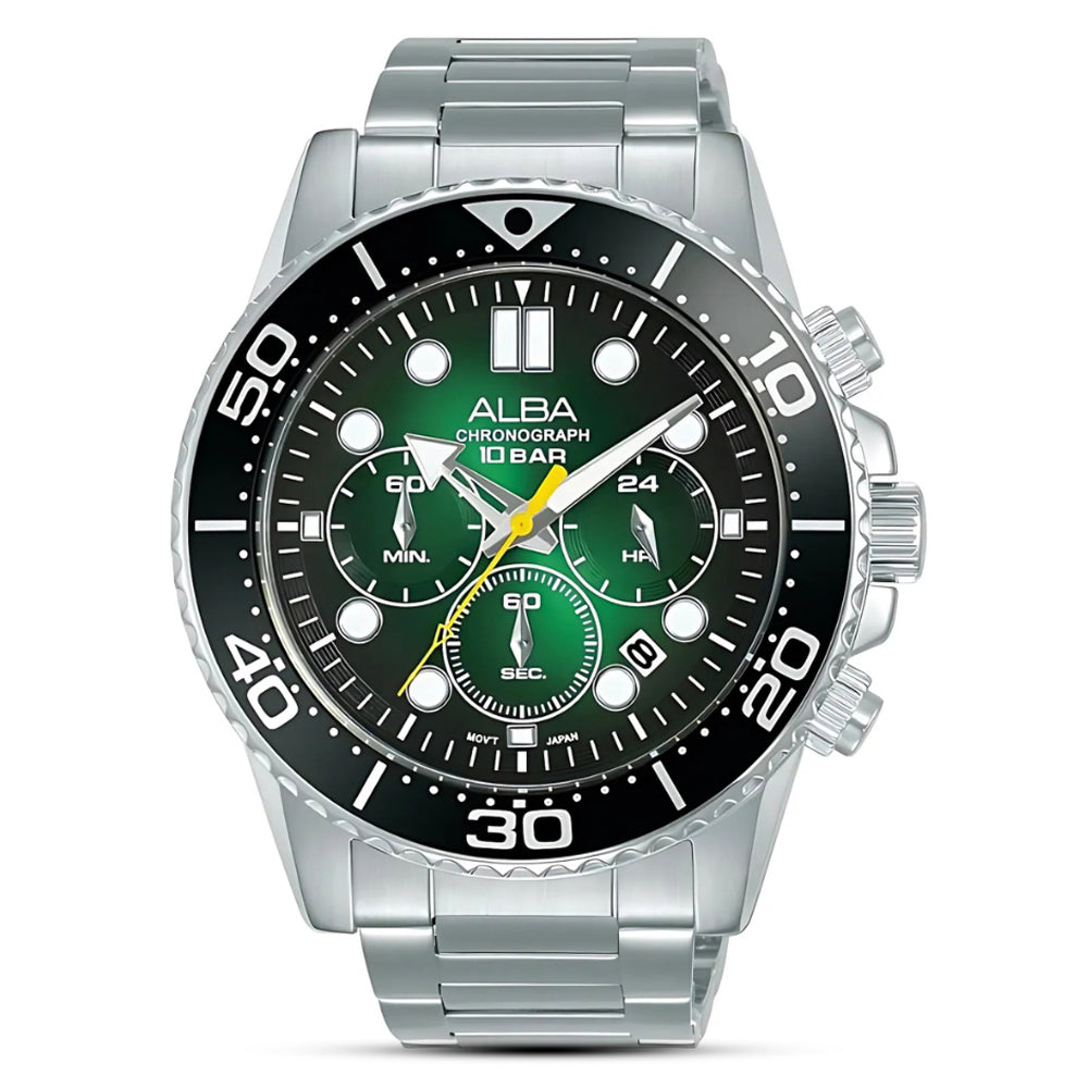 ALBA CHRONOGRAPH GREEN DIAL MEN'S WATCH | AT3J01X