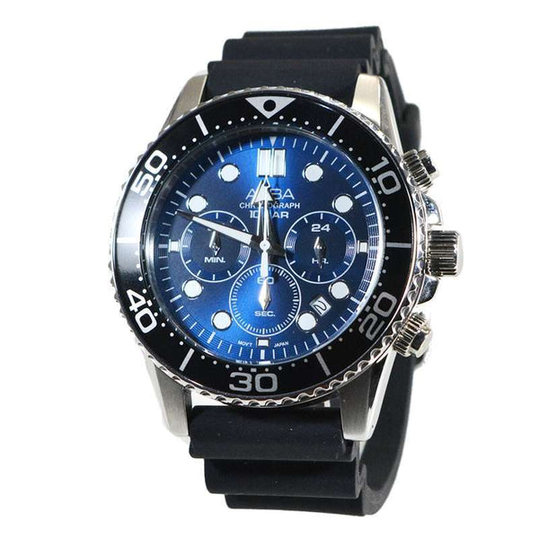 Alba Chronograph Blue Dial Silicone Strap Men's Watch| AT3J47