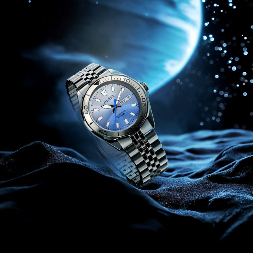 ALBA Sportive Uranus Ice Blue Gradation Dial Men's Watch | AV3587X