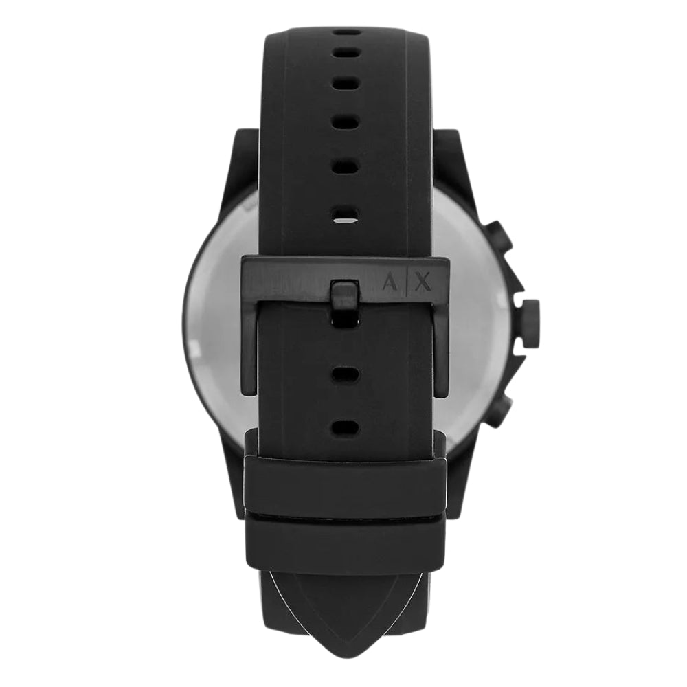 Armani Exchange Black Dial Silicone Strap Men's Watch AX1343