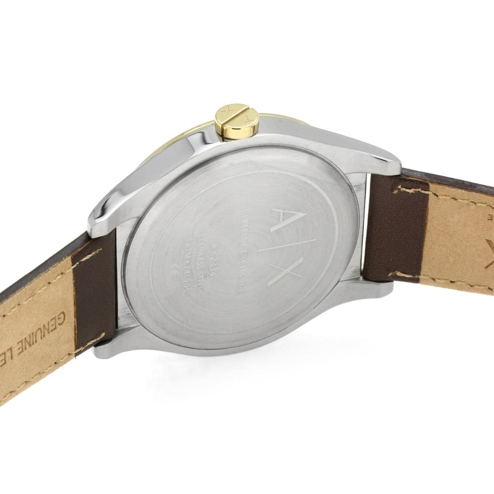 Armani Exchange Blue Dial Leather Strap Men's Watch AX2334