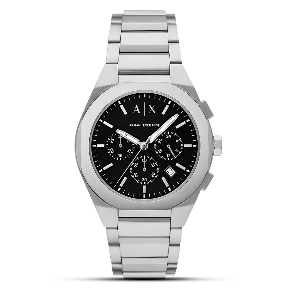 Armani Exchange Rafael Black Chronograph Black Dial Men's Watch