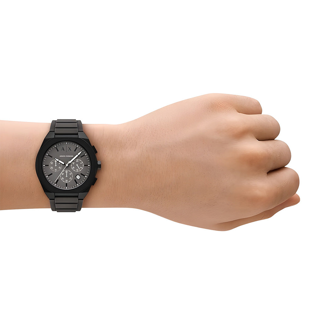 Armani Exchange Sync Chronograph Grey Silicone Strap Watch AX4191