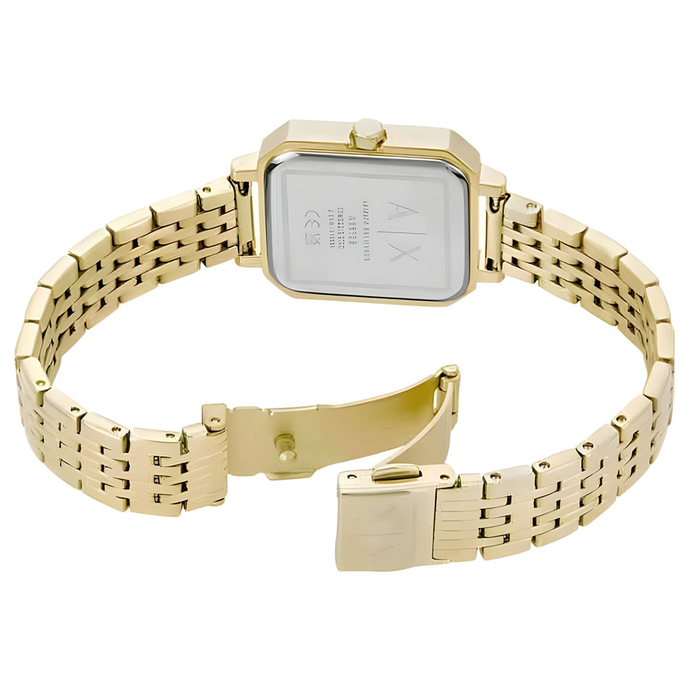 Armani Exchange Leila Gold Tone Silver Dial Ladies Watch AX5725