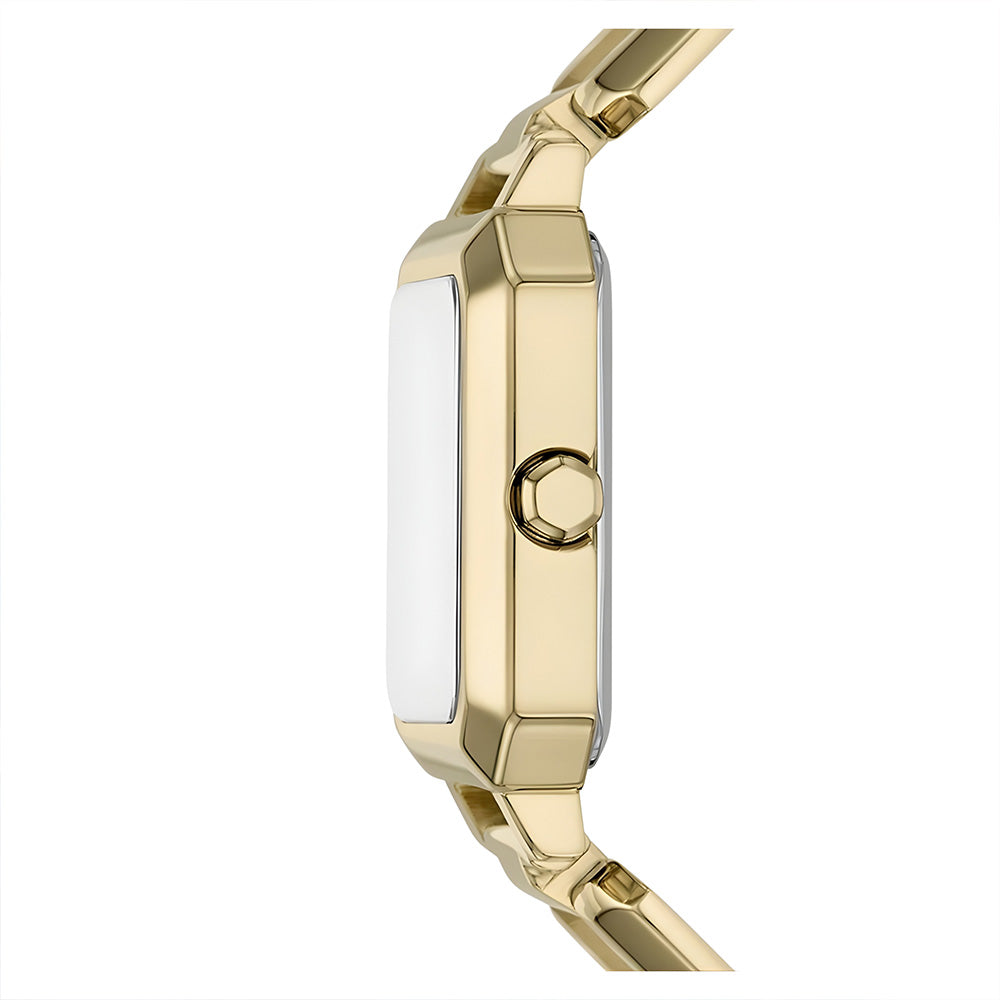Armani Exchange Gold Tone Blue Dial Ladies Watch AX5735