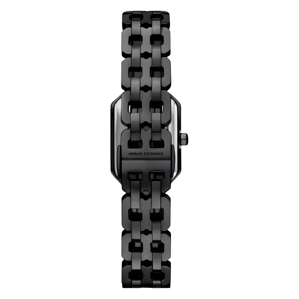 Armani Exchange Rectangle Black Dial Ladies Watch AX5813