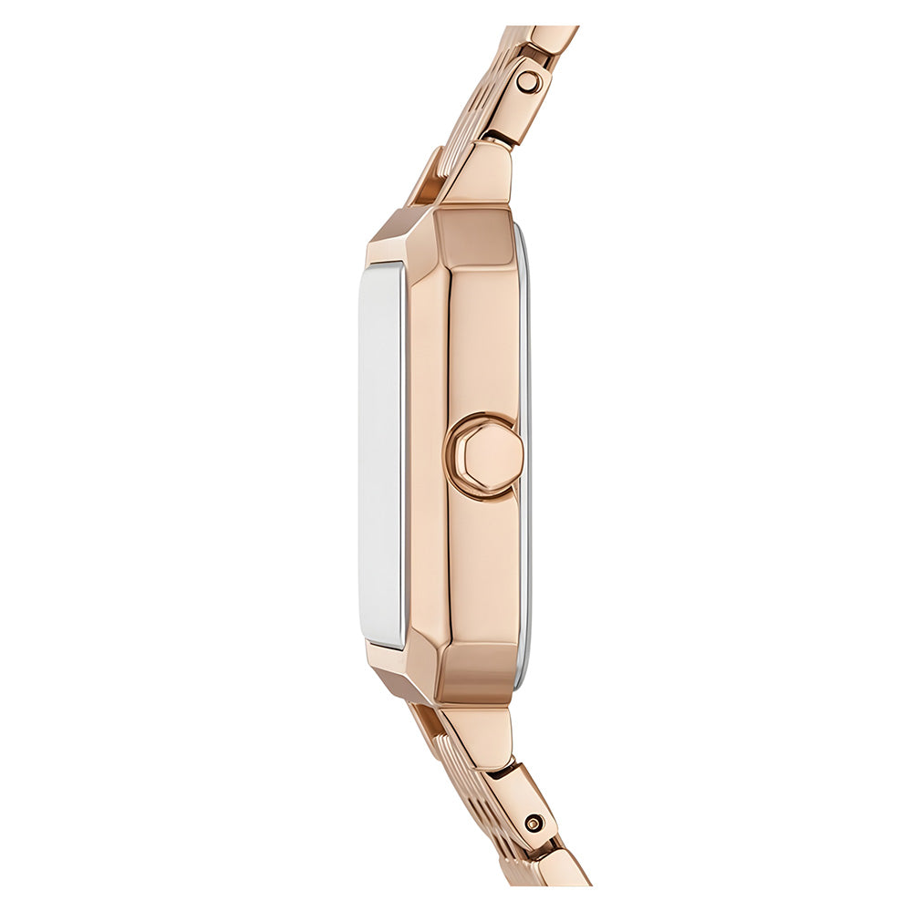 Armani Exchange Rose Gold Tone Silver Dial Ladies Watch AX7164