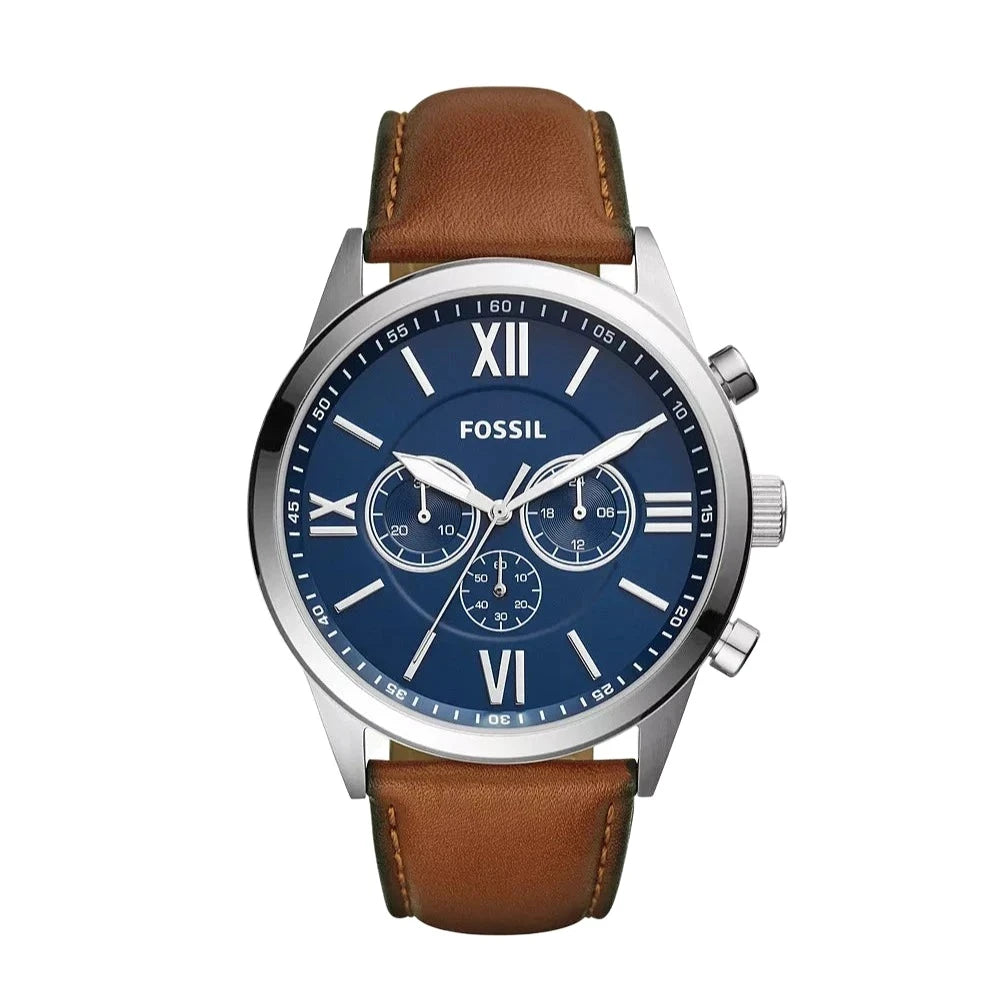 Fossil Flynn Chronograph Brown Leather Watch BQ2125