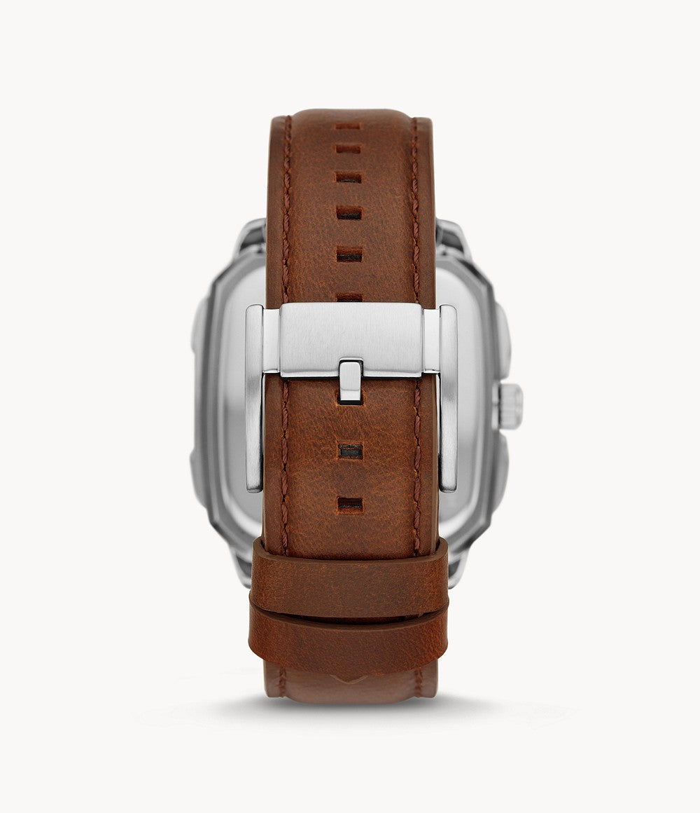 Fossil Inscription Brown Leather Automatic Men's Watch| BQ2571