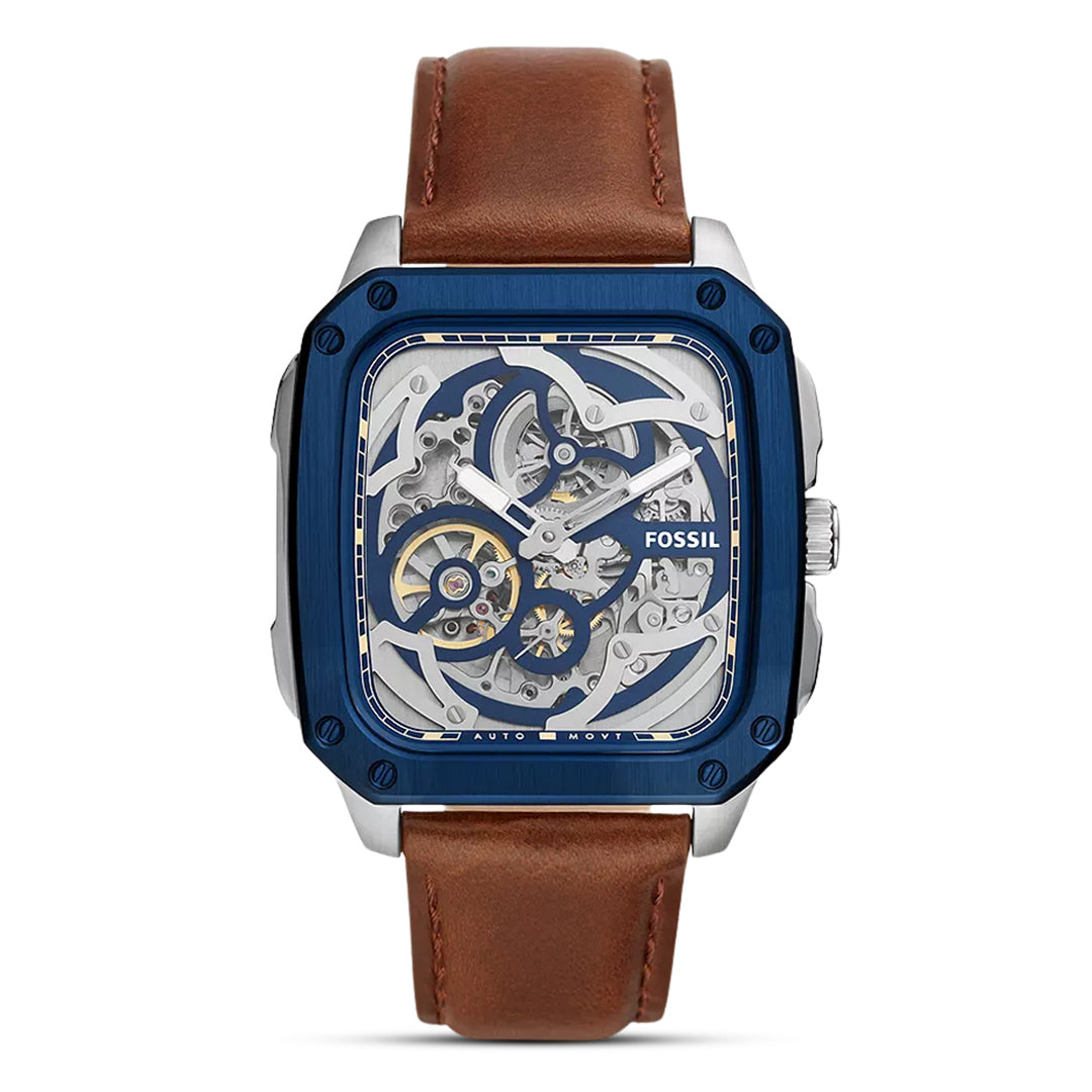 Fossil Inscription Brown Leather Automatic Men's Watch| BQ2571