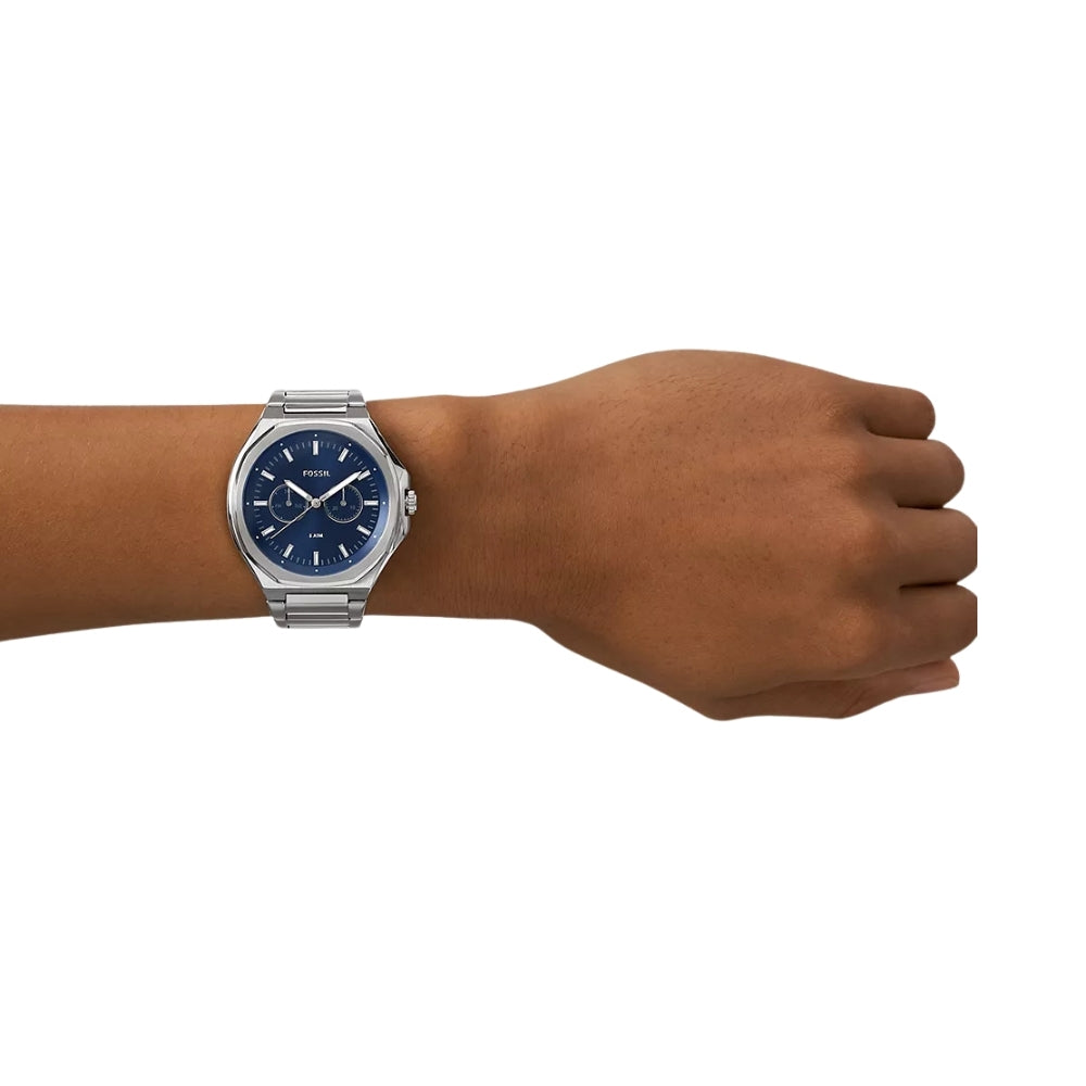 Fossil Evanston Chronograph Blue Dial Men’s Watch | BQ2610