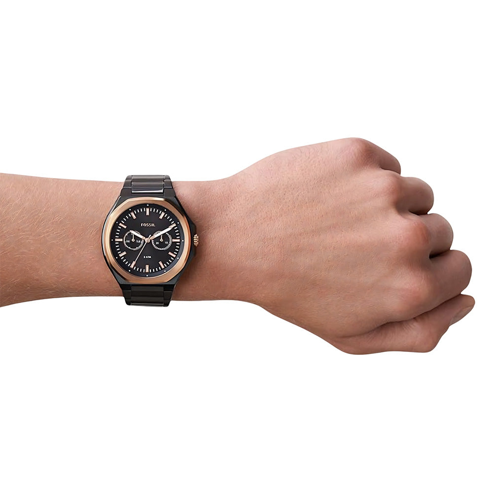 Fossil Fossil Evanston Multifunction Black Dial Men's Watch | BQ2645