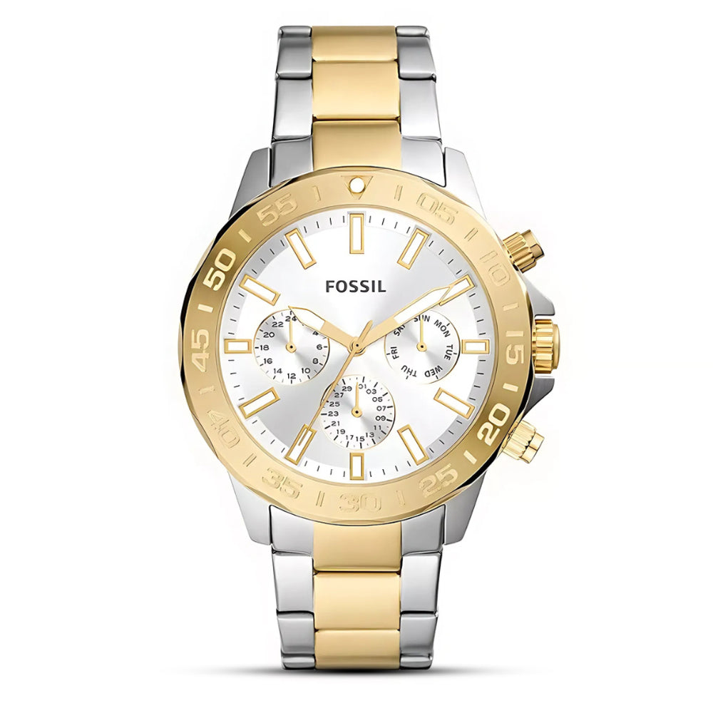 Fossil Bannon Multifunction Two-Tone Silver Dial Men's Watch | BQ2707