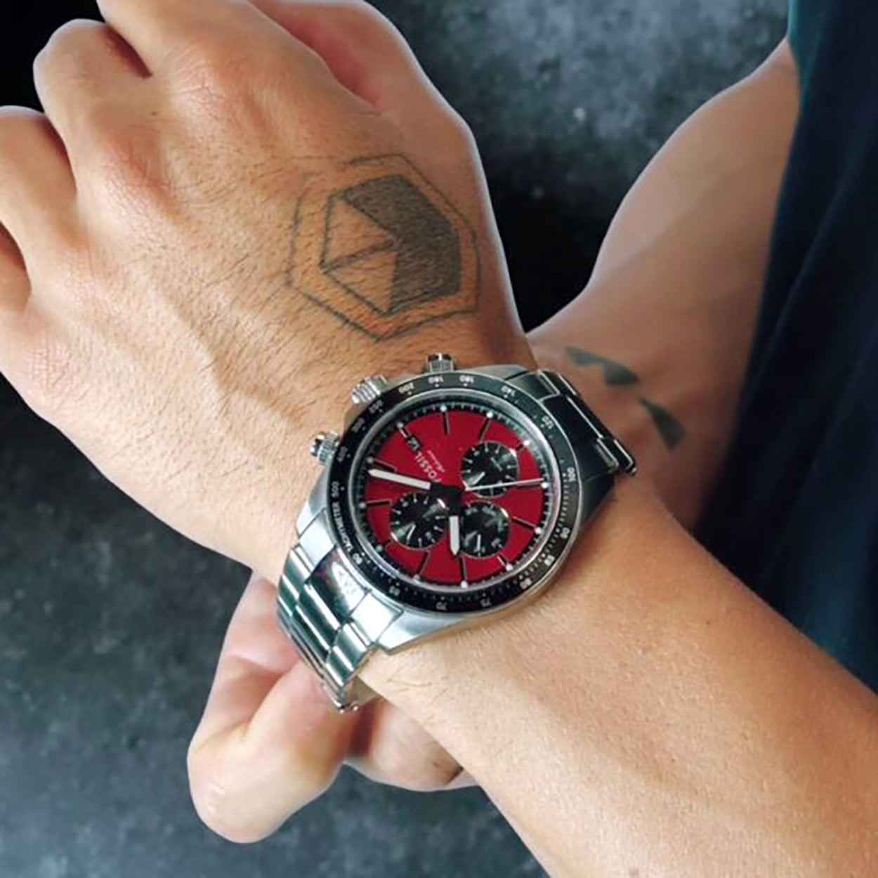 Fossil Autocross Red Dial Men's Watch | BQ2895